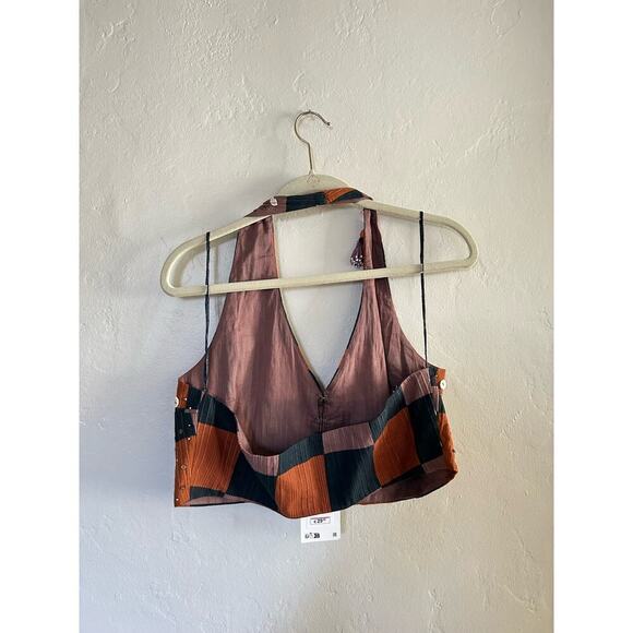 Zara Beaded Bohemian Crop Top - Picture 4 of 6